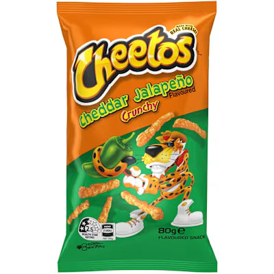 Cheetos Crunchy Extruded Snacks Jalapeno Cheddar 23 X 80 G