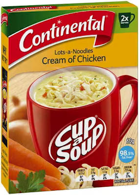 Continental Lots-a-noodles Soup Cream Of Chicken 60 Gr X 7
