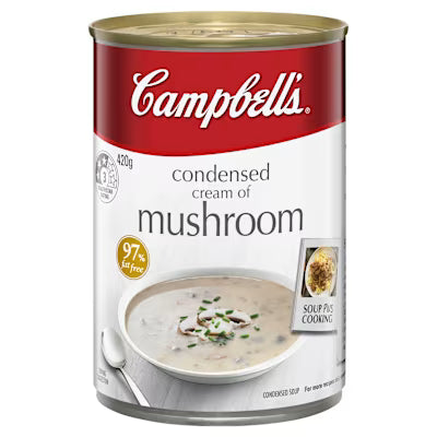 Campbells Condensed Soup Cream Of Mushroom 420g X 12