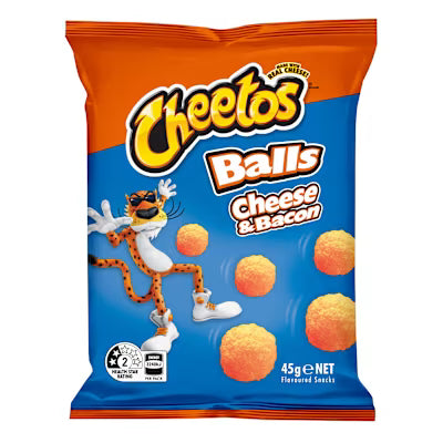 Cheetos Extruded Snacks Cheese And Bacon 18 X 45 G