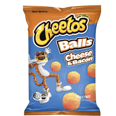 Cheetos Extruded Snacks Cheese & Bacon 15 X 90 G