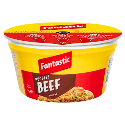 Fantastic Medium Bowl Noodles Beef 85g X 12