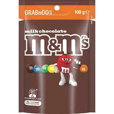 M&ms Milk Chocolate 22x100g Shelf Friendly Packaging In House