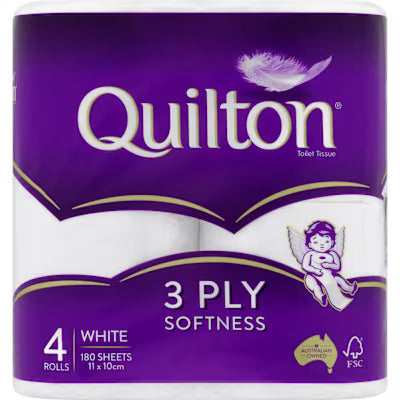 Quilton T/roll 3p Clas Wht 4pk