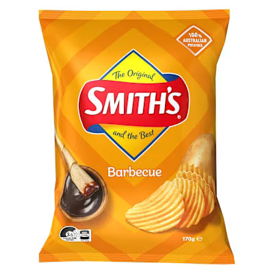 Smith's Crinkle Cut Potato Chips Barbecue 12 X 170 G
