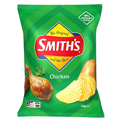 Smiths Crinkle Cut Potato Chips Chicken 170g X 12