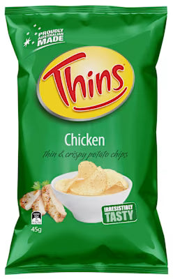 Thins Potato Chips Chicken 45g X 18