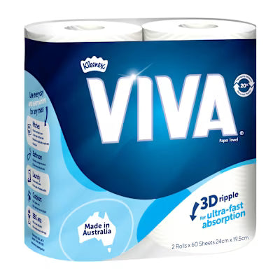 Viva Paper Towel Twin Pack White 1 X 6 Ea